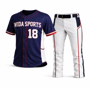 Professional Softball Uniform Set Custom Jersey and Pants Moisture Wicking Performance Teamwear Bulk Supplier - Product Image 1