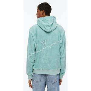 <b>Men's</b> 100% <b>Micro</b> <b>Fleece</b> Thickened Winter Plain Dyed Solid Oversized Street Style Custom Logo Breathable Quick Dry Hooded 450g - Product Image 6