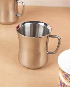 Mug en acier avec poignée, design minimaliste, double paroi, vaisselle pour la maison - Product Image 1