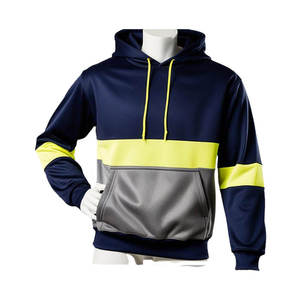 High Visibility Reflective Safety Hoodie Full Zip <b>Work</b> Jacket Detachable Hood <b>Waterproof</b> Breathable Hoodie OEM Safety Workwear - Product Image 1