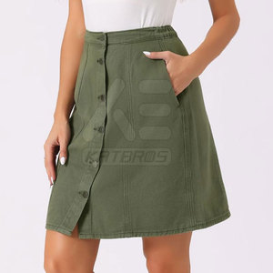 High Quality Women Casual Summer <b>Jeans</b> Skirt 100% Cotton Breathable <b>Soft</b> Material Long Use for Online Sale - Product Image 5