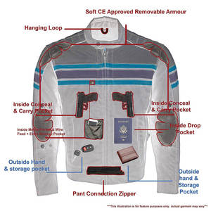 Men's Casual <b>Leather</b> Jacket Outdoor Fashionable High Quality Stand Collar Winter Wear Front Windproof & Breathable - Product Image 3