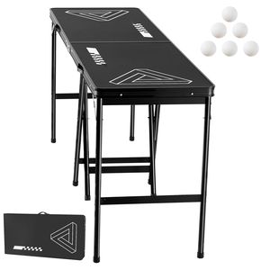 Tavolo da Beer Pong Portatile Party Novelties 8ft, Altezza 36 pollici, Pieghevole, 6 Palline, Maniglie Leggere per il Trasporto, Ideale per Tailgate - Product Image 1