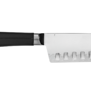 Cuchillo Nakiri de 6 Pulgadas con Hoja Hueca de Acero Inoxidable y Mango Negro, Cuchillo Japonés Profesional para Cortar y Rebanar Vegetales - Product Image 2