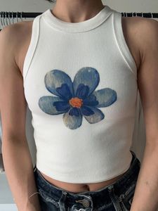 Top sin mangas de algodón tejido con cuello en V para mujer, personalizado OEM de primera calidad, con botones y abalorios, forro suave, transpirable, blusa de verano sin mangas con diseño frontal. - Product Image 2