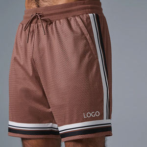 Shorts de sport pour hommes respirants à séchage rapide en toile tricotée unie à taille mi-haute pour l'entraînement et la gym, service OEM - Product Image 5