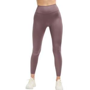 Leggings de Yoga Personalizados al por Mayor para Mujer, Cintura Alta, Spandex/Nylon, Sólidos, para Gimnasio, Cintura Elástica, Estiramiento en Cuatro Direcciones, Logotipo Personalizado - Product Image 1