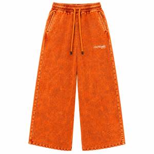 <b>Men</b> Acid Wash Straight Mid Waist Plus Size Heavyweight <b>Drawstring</b> Quick Dry Casual Streetwear Breathable <b>Trousers</b> Outdoor Gym - Product Image 1