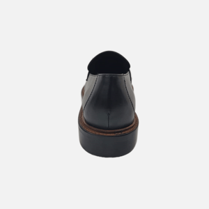 Zapatos formales de hombre sin cordones, parte superior de cuero vacuno, suela de goma hecha a mano, puntera cerrada, antideslizantes, para oficina y carrera profesional. - Product Image 2