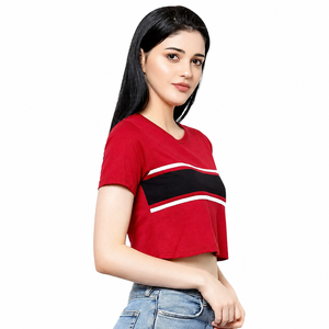 Camiseta Corta de Moda para Mujer, Algodón de Primera Calidad, Top Elegante de Verano, Proveedor de Camisetas Cortas Lisas para Mujer, Personalizables, Algodón de Alta Calidad - Product Image 4