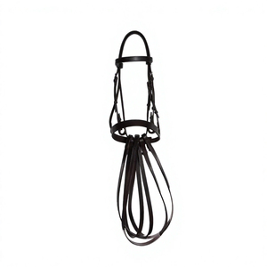 Fronture en cuir souple pour cheval, élégante avec cristaux, accessoire de bridon durable et confortable, équipement équestre pour cavaliers professionnels - Product Image 1