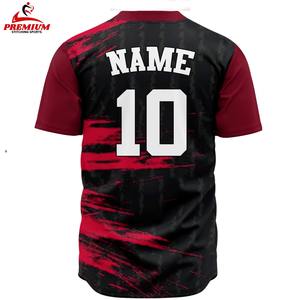 Maillot de baseball unisexe respirant grande taille personnalisable avec nom d'équipe, léger, col en V, ajustable, de haute qualité - Product Image 2