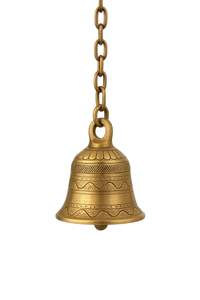 Campana de latón dorado para la entrada del mandir, campana colgante para la oración, rituales y tiempos de adoración. - Product Image 3