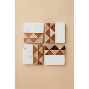 Posavasos de Mármol Ecológicos, Duraderos y Lavables, Manteles Individuales de Piedra Natural para Café y Té - Product Image 1