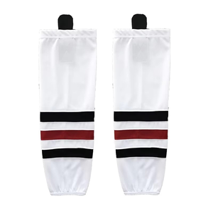 Red And Navy Knee High <b>Leg</b> <b>Warmers</b> For Cycling Breathable Knitted Spandex Polyester Adult Winter Sport Socks - Product Image 2
