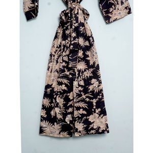 Kimono indio para mujer, 100% algodón, estampado floral a mano, maxi largo, para playa o dormir, estilo largo, lavable. - Product Image 5