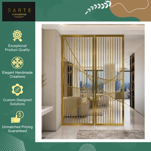 Best <b>Screen</b> & Privacy <b>Screen</b> <b>Protector</b> Stylish Stainless Steel Room Divider Partition Wall Partition Panels for Living Room - Product Image 5
