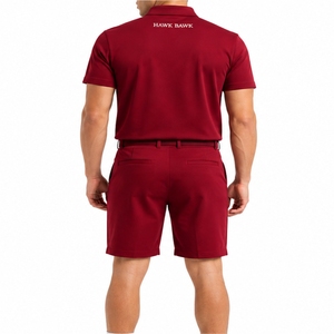 Ensemble polo et short de golf décontracté pour homme, vêtements d'été, fermeture éclair, respirant, séchage rapide, extensible dans quatre directions, uniforme de golf - Product Image 2