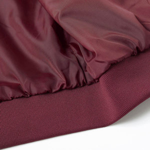 Veste bomber en toile violette pour homme Econex Sports, col montant, fermeture éclair, coupe décontractée, coupe-vent, respirante, polyester, automne - Product Image 5