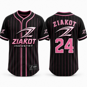 เสื้อเบสบอลผู้ชาย ZIAKOT ลายทาง แขนสั้น ทรงปกติ ระบายอากาศได้ดี ชุดกีฬา - Product Image 2