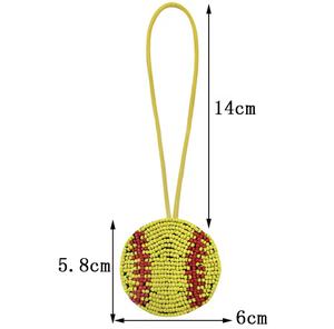 Porte-clés et breloques de poignet vintage faits main, en strass, multicolores, avec initiale en lettre alphabet, couleur crème, pour fête, style 'Dog black' - Product Image 2