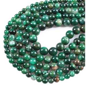 Perles rondes lisses en azurite verte naturelle, multicolores, pour la fabrication de bijoux, bracelets, colliers, accessoires DIY - Product Image 6