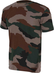 เสื้อยืดคอกลมแขนสั้นลายพรางสำหรับผู้ชาย ทรงปกติ สไตล์ลำลอง ผ้าโพลีเอสเตอร์ 100% ระบายอากาศได้ดี - Product Image 3
