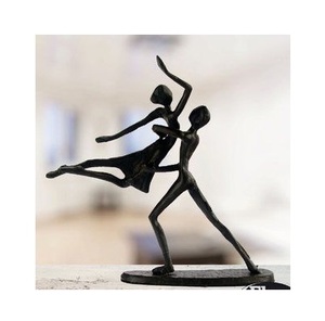 Sculpture Moderne Abstraite de Couple Dansant, Élégante Statue de Ballerine en Bronze Noir pour Cadeau de Mariage et Décoration de Luxe pour la Maison - Product Image 2