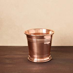 Classic Copper Beverage Cooler Bucket with Metal Handle Hammered Design for Wine Champagne and Ice Storage for Home Hotel Décor - Product Image 5