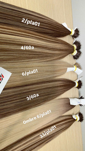 Super Double Drawn Vietnamese Hanoi Virgin Hair Bulk <b>Micro</b> Ring <b>Extensions</b> Bleached Factory Price Full Cuticle Balayage - Product Image 5