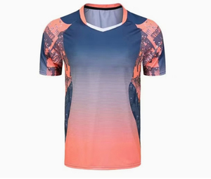 Nouveaux arrivages : uniformes de tennis pour hommes, manches courtes, impression numérique, séchage rapide, respirants, design personnalisé, logo sur le devant. - Product Image 3