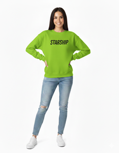 เสื้อสเวตเชิ้ตคอกลมสีเขียวนีออนแบบกำหนดเอง ผ้าฝ้ายพรีเมียมเนื้อหนา ขายส่งจำนวนมาก พิมพ์ลายกราฟิก เสื้อสเวตเชิ้ตเปล่าไม่มีลาย - Product Image 1