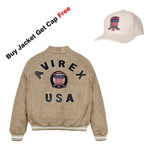 Chaqueta Avirex de Cuero de Primera Calidad para Hombre, Colores Personalizados Disponibles, Tallas Personalizadas, Impermeable, Resistente al Viento, Bordado Frontal, Mejor Oferta - Product Image 5