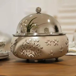 Double Wall Durable Customized Size Customized Color Fancy Casserole Serving Hotpot <b>Buffet</b> Food <b>Warmer</b> Stainless Steel Cover - Product Image 5