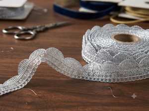 Ruban de dentelle festonné doré, bordure décorative en tissu pour vêtements, artisanat de mariage, accessoires de couture, décoration de mariage et de la maison B.R. - Product Image 4