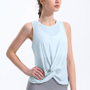 Hauts unisexes rouges à taille haute, ajustés, respirants, anti-humidité, avec taille élastique, couleur unie, pour printemps, été, automne, avec logo - Product Image 2