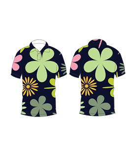 Polo pour homme à imprimé floral foncé, sublimation personnalisée, manches courtes, décontracté d'été, respirant, léger, pour le golf - Product Image 6