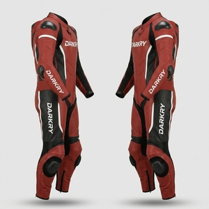 Combinaison de course moto personnalisée en cuir OEM ODM, équipement de piste en gros, vêtements de motard protecteurs en cuir de vachette perforé - Product Image 3