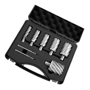Set di 8 Frese Anulari con Gambo Weldon HSS, 6 Punte da 2 Pollici, Profondità di Taglio 7/8 Pollici, Diametro di Taglio per Trapani a Base Magnetica - Product Image 1