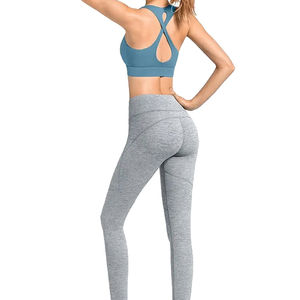 Sujetadores deportivos de alta calidad para mujer con cuello en U, transpirables, para yoga y ejercicio, con espalda cruzada, sin costuras, ligeros y elásticos. - Product Image 6