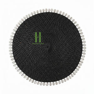 Platos Redondos de Mimbre y Ratán a Precio Económico, Manteles Individuales Rústicos para Decoración de Mesa, Tejidos a Mano por Artesanos Expertos de Vietnam - Product Image 2