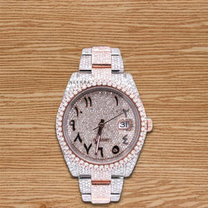 Reloj de lujo Moissanite Iced Out-Reloj brillante para hombre, reloj analógico de diamante Moissanite 100% hecho a mano de India - Product Image 1