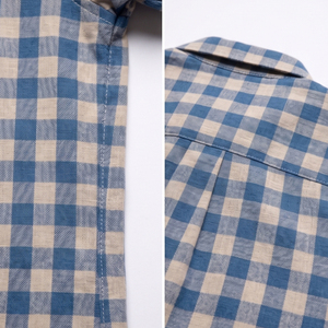 Camiseta de maternidad a cuadros de manga corta para mujer, cuello redondo, corte holgado, 100% algodón, camisa de maternidad a cuadros, camisas de maternidad con botones para mujer - Product Image 5