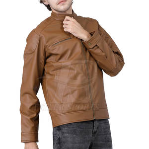 Chaqueta de Cuero para Hombre, Nueva Moda, Nueva Llegada, Chaqueta de Cuero Resistente al Viento, Chaquetas de Hombre de Primera Calidad, Fabricante - Product Image 3