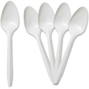 Confezione da 400 Cucchiaini di Plastica Monouso di Peso Medio, Utensili per Feste, Matrimoni, Catering, Disponibili Forchette di Plastica in Confezione Convenienza - Product Image 1