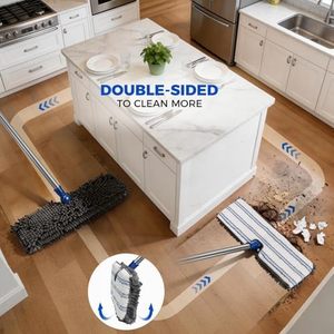 Heavy Duty Commercial Cotton Dust Mop | Industrial Flat <b>Floor</b> Mop | Kentucky Mop | Dry Wet <b>Floor</b> <b>Cleaning</b> Mop | Sustainable - Product Image 1