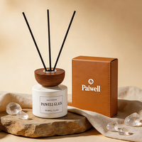 Bouteille diffuseur en verre rond en gros 50ml 100ml 120ml 150ml 200ml Bouteille vide en verre pour parfum et aromathérapie