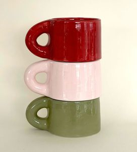 Juego de Tazas de Cerámica, Diseño Minimalista, Color Sólido, Acabado Mate, Colección de Tazas para Regalo - Product Image 3