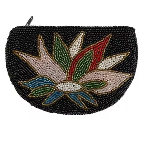 Classic Handmade Seed Beads Coin <b>Pouch</b> With <b>Zip</b> Style Colorful Beaded Coin <b>Pouch</b> With Unique Embroidery Art - Product Image 4