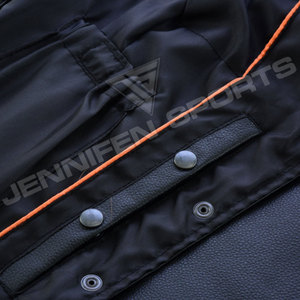 Gilet de motard en cuir noir pour femmes, style club, en cuir de vachette, avec doublure sublimée, élégant et durable, équipement de moto - Product Image 5